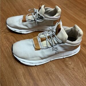 On Cloudnova lifestyle Men’s sneakers in the 'White Pearl Brown' colorway 8.5